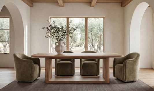 Drava Rolling Dining Chair Green