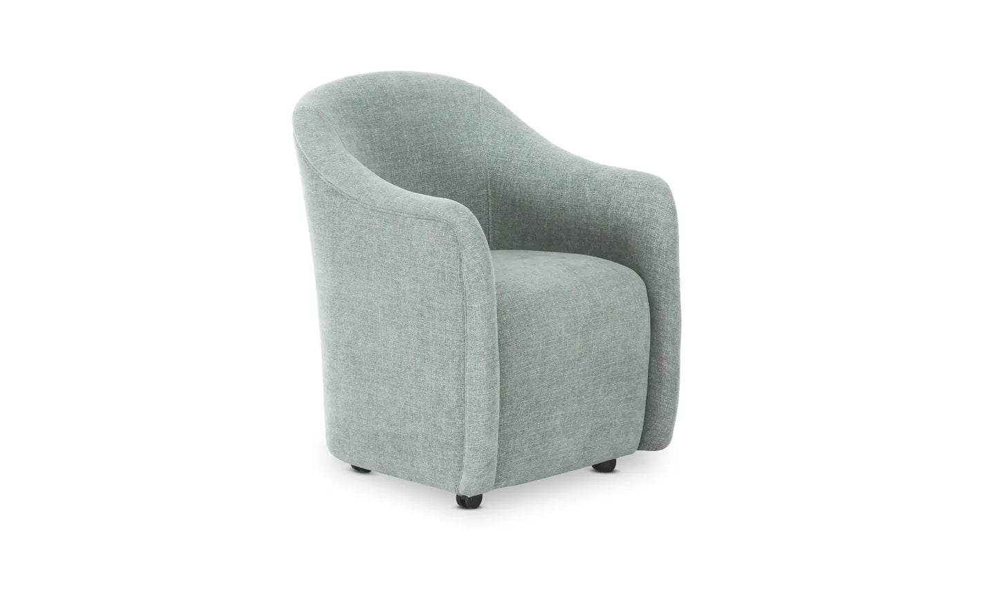 Drava Rolling Dining Chair Light Blue
