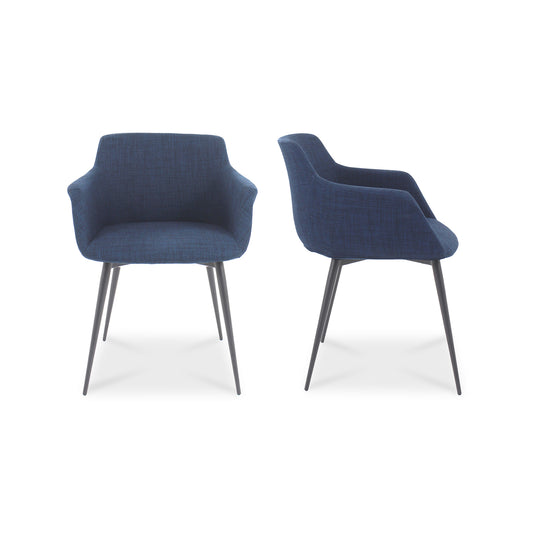 Ronda Arm Chair Blue - Set Of Two