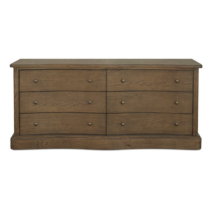 Clarence 6 Drawer Dresser Warm Brown
