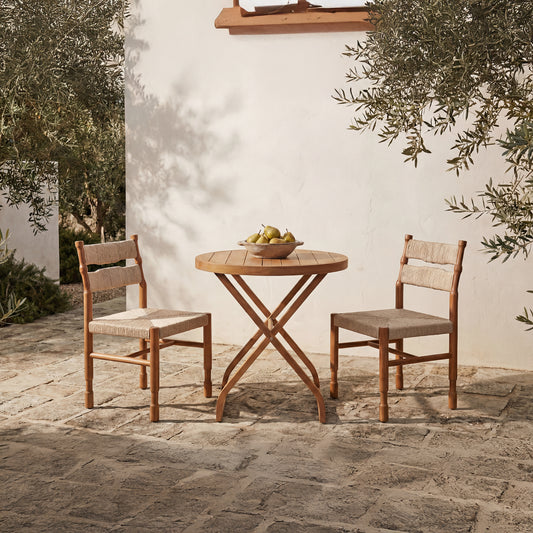 Raf Outdoor Dining Chair Natural-Set of Two