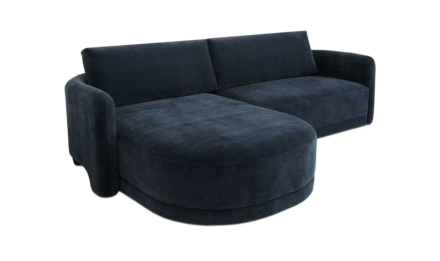 Emmy Sectional Dark Blue Left