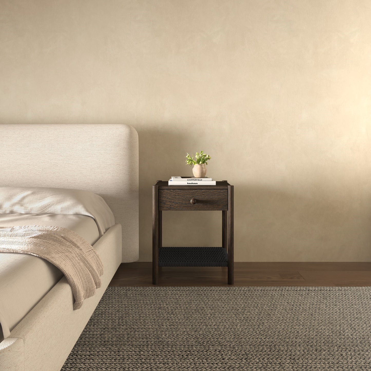 Millie Nightstand Dark Brown