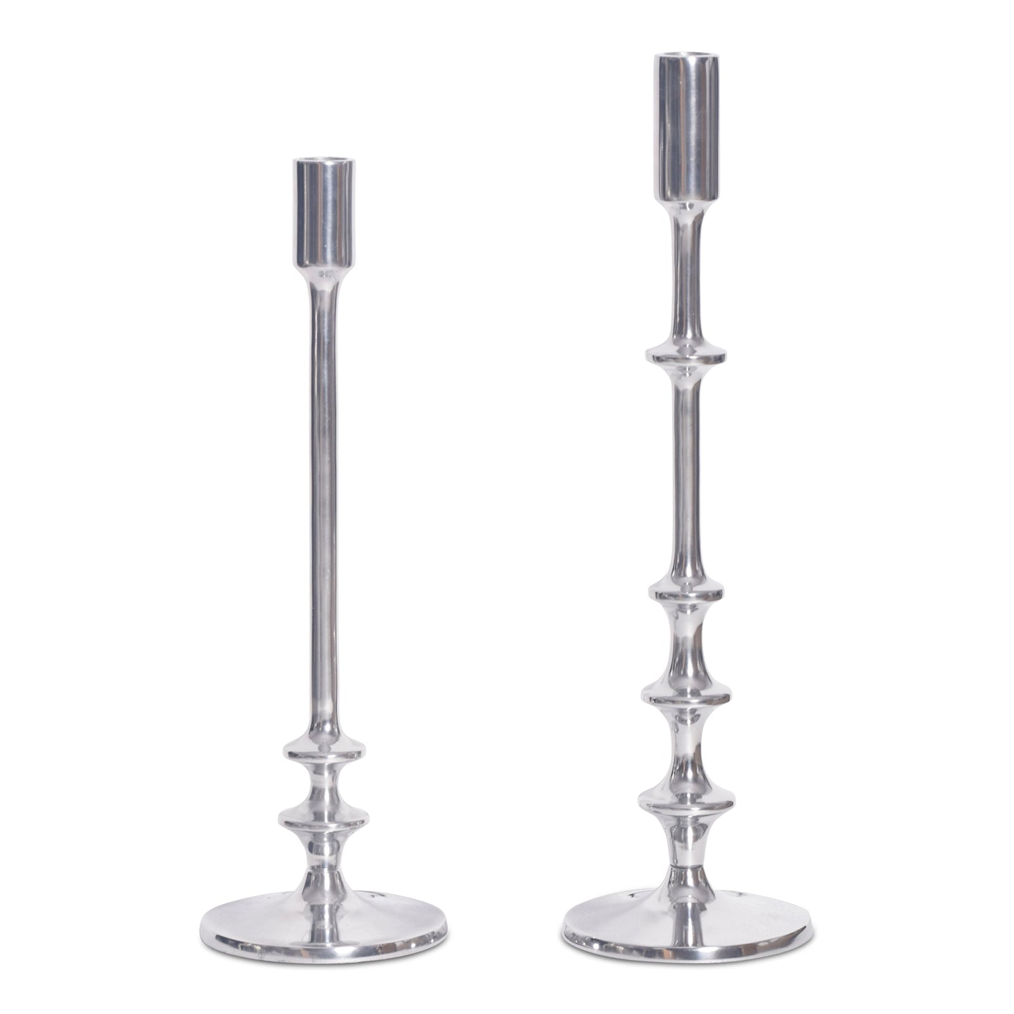 Irie Candle Holders-Set Of Two Silver