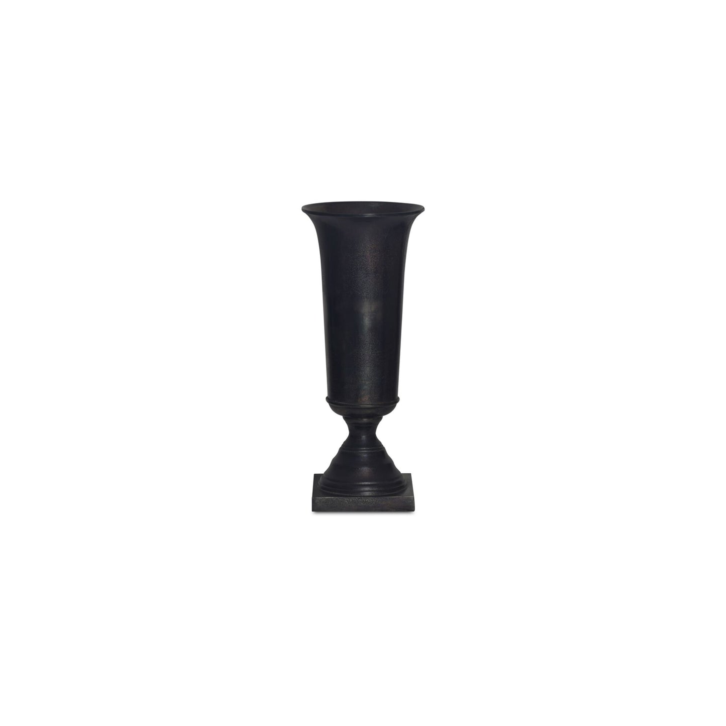 Cassia Cast Aluminum Vase Black