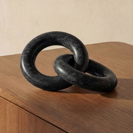 Hera Tabletop Decor Black Marble