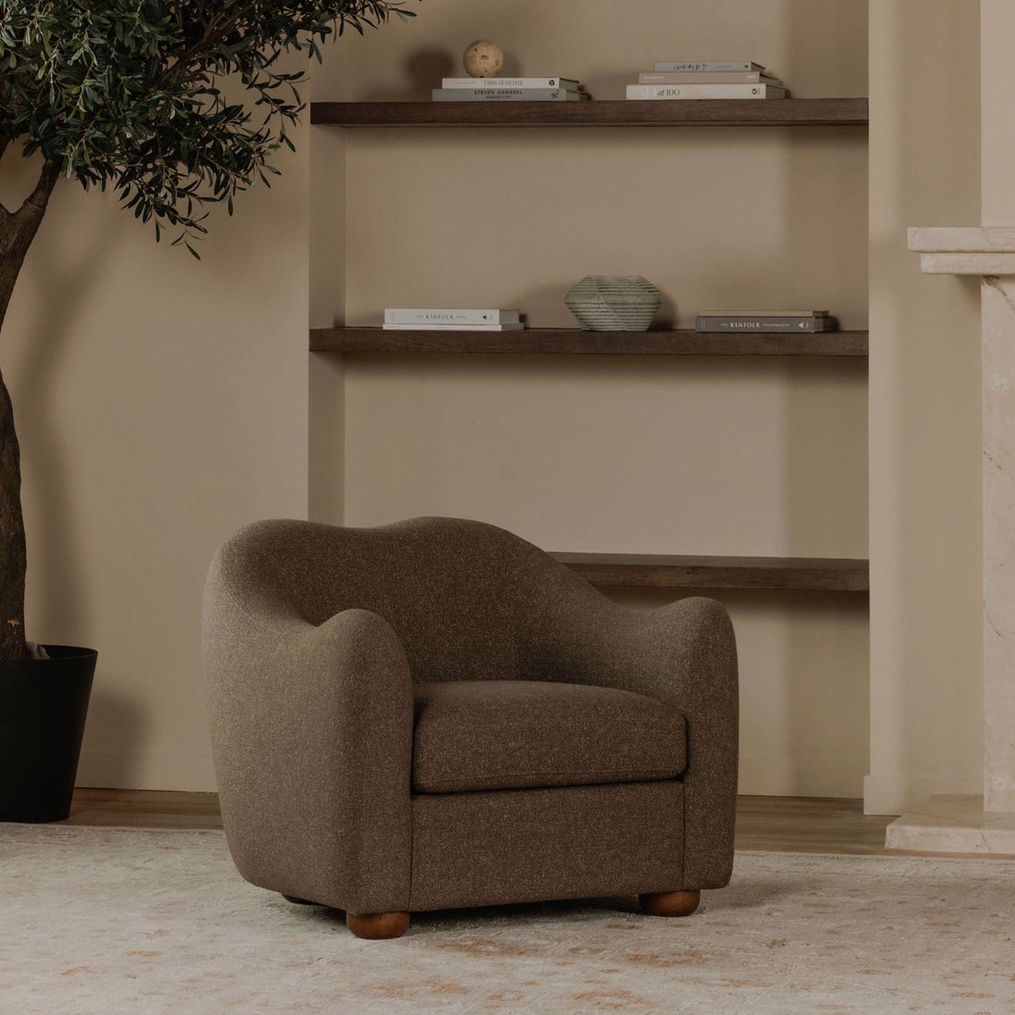 Bria Accent Chair Brown