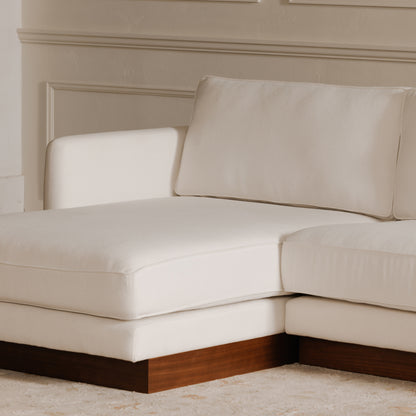 Vernon Left Sectional White
