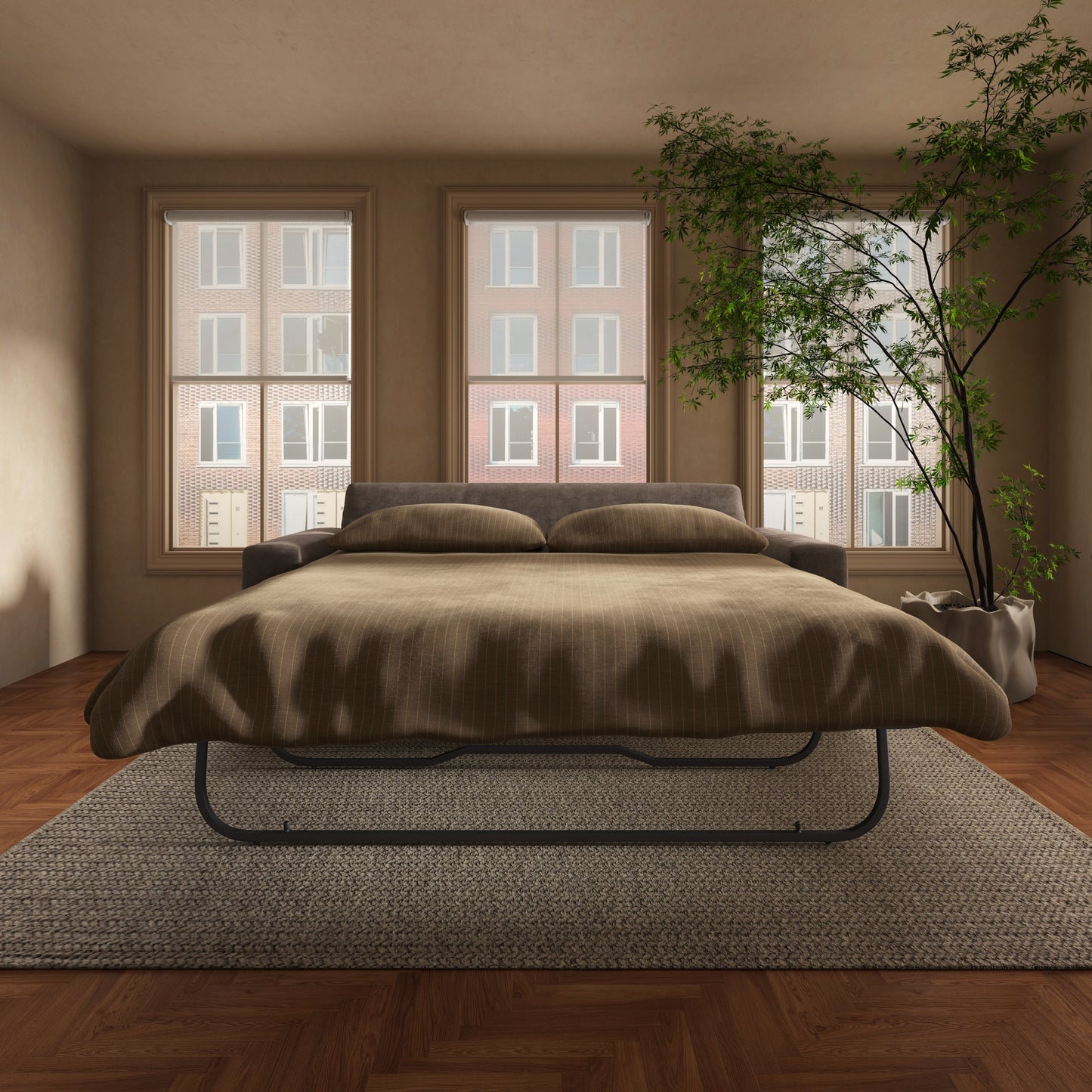 Kiran Sleeper Sofa Warm Charcoal
