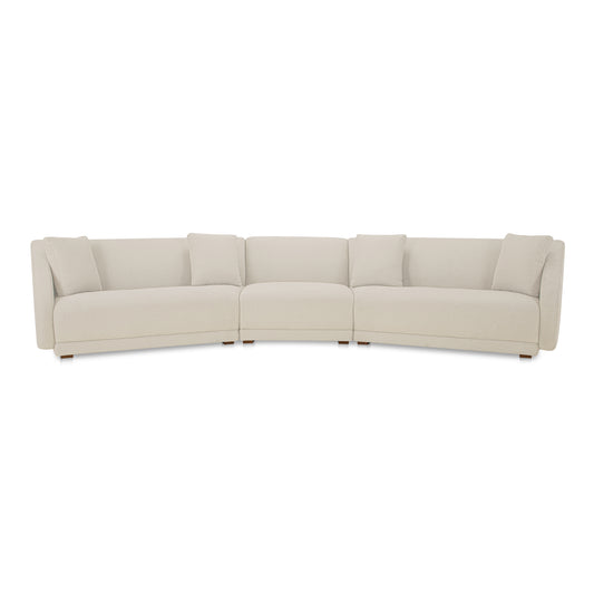 Fraser 3 Piece Modular Sectional with Slipper White