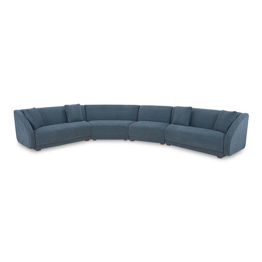 Fraser 4 Piece Modular Sectional Deep Blue