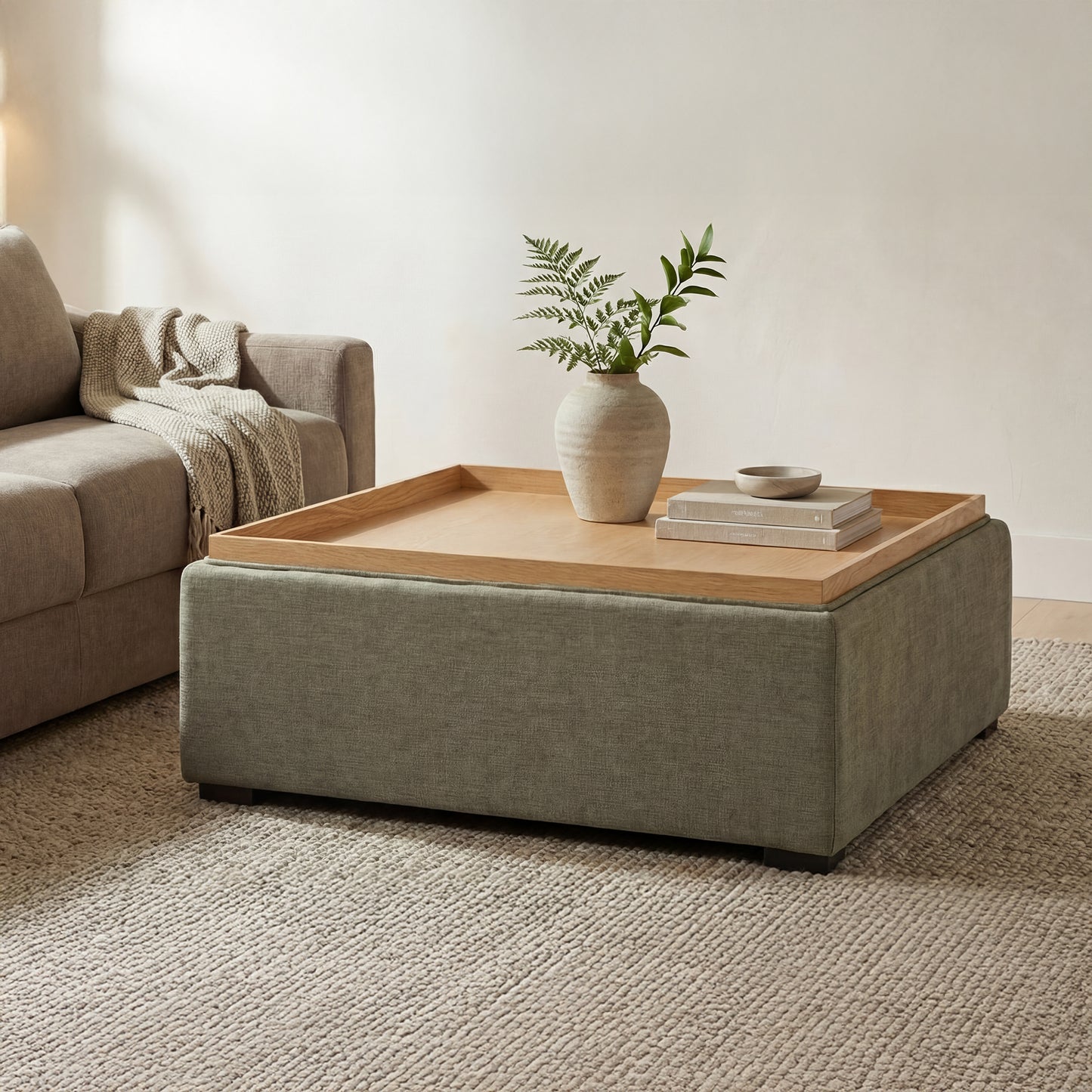Montana Storage Ottoman Washed Green