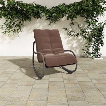 Lyra Outdoor Rocking Chair Brown