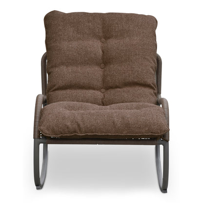 Lyra Outdoor Rocking Chair Brown