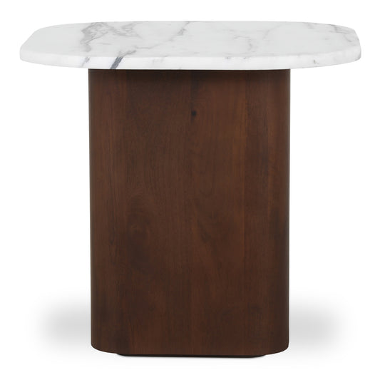 Dash Accent Table White Calacatta Marble