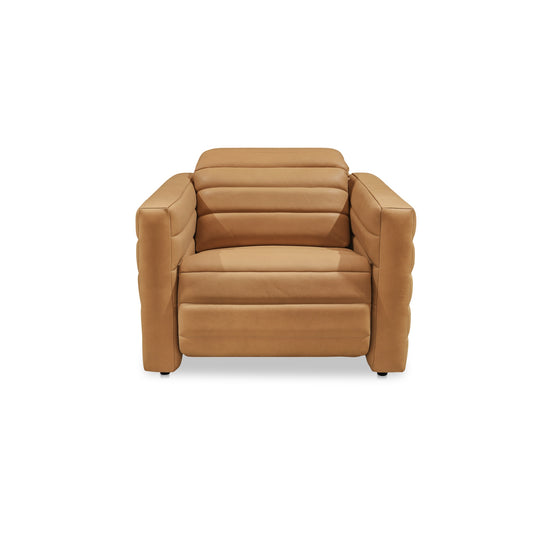 Juno Power Recliner Chair Tan Leather