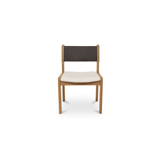 Carol Dining Chair Deep Brown Leather Set of Two