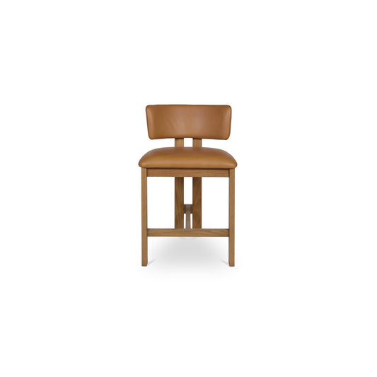 Morel Counter Stool Brown Leather