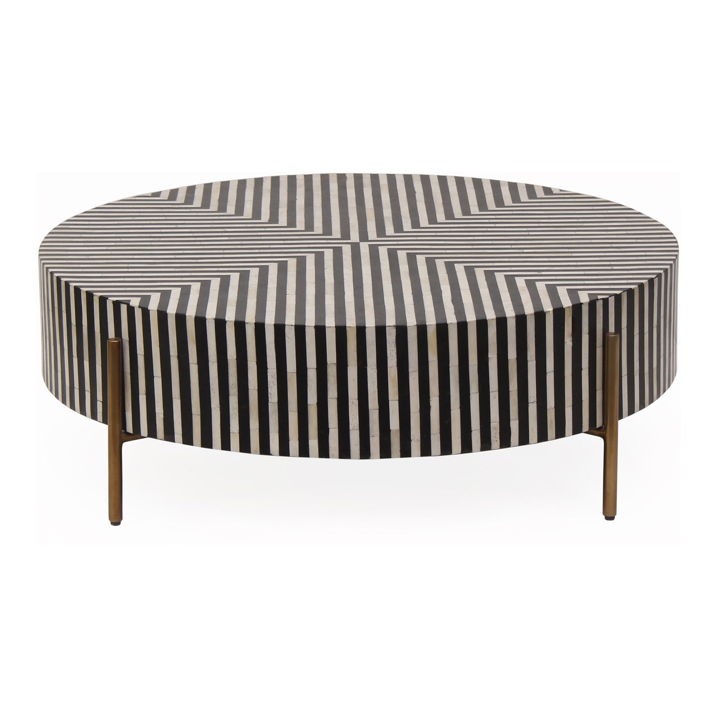 Chameau Small Coffee Table Black and White