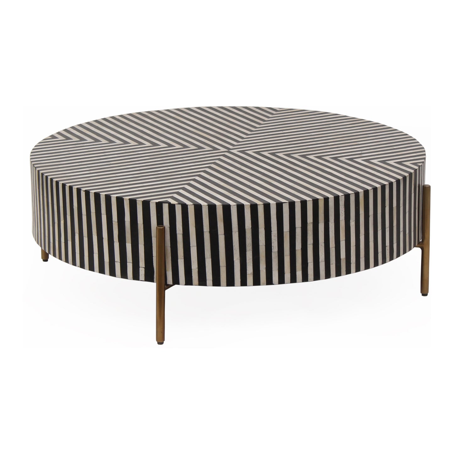 Chameau Small Coffee Table Black and White