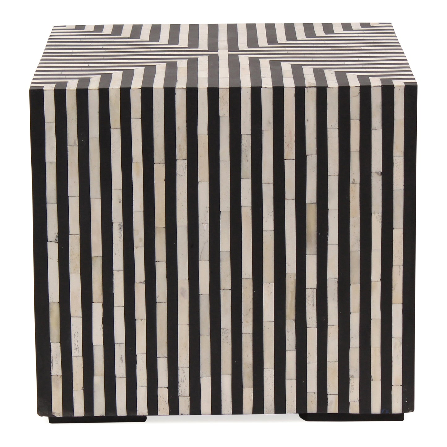 Terning Side Table Black and White