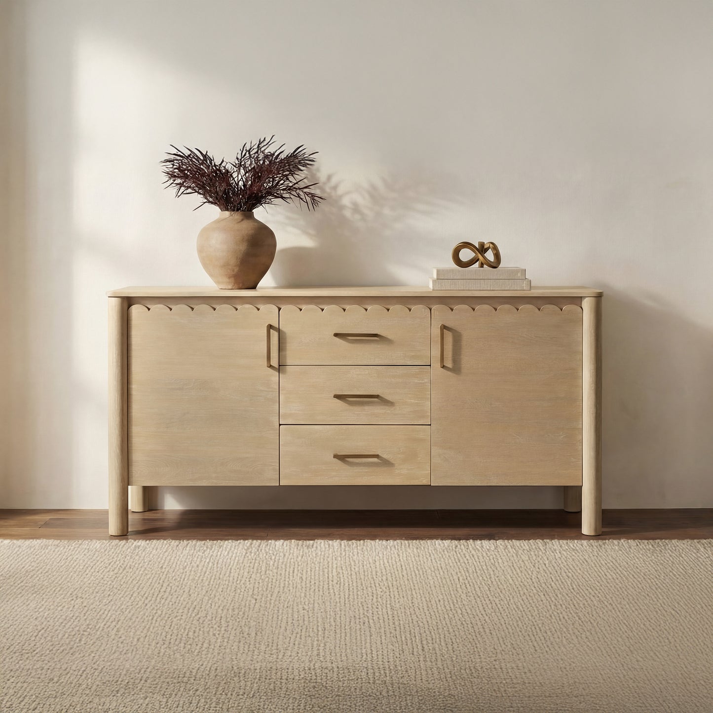 Wiley 3 Drawer Sideboard Natural