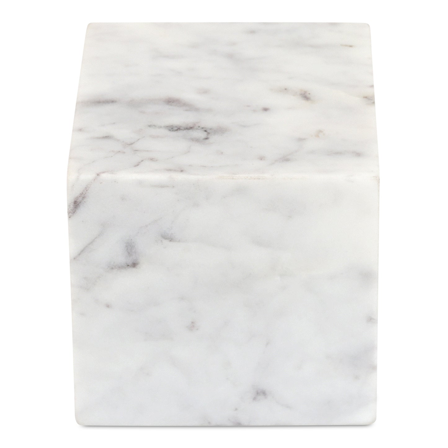 Cora Cube Tabletop Accent Banswara Purple White Marble