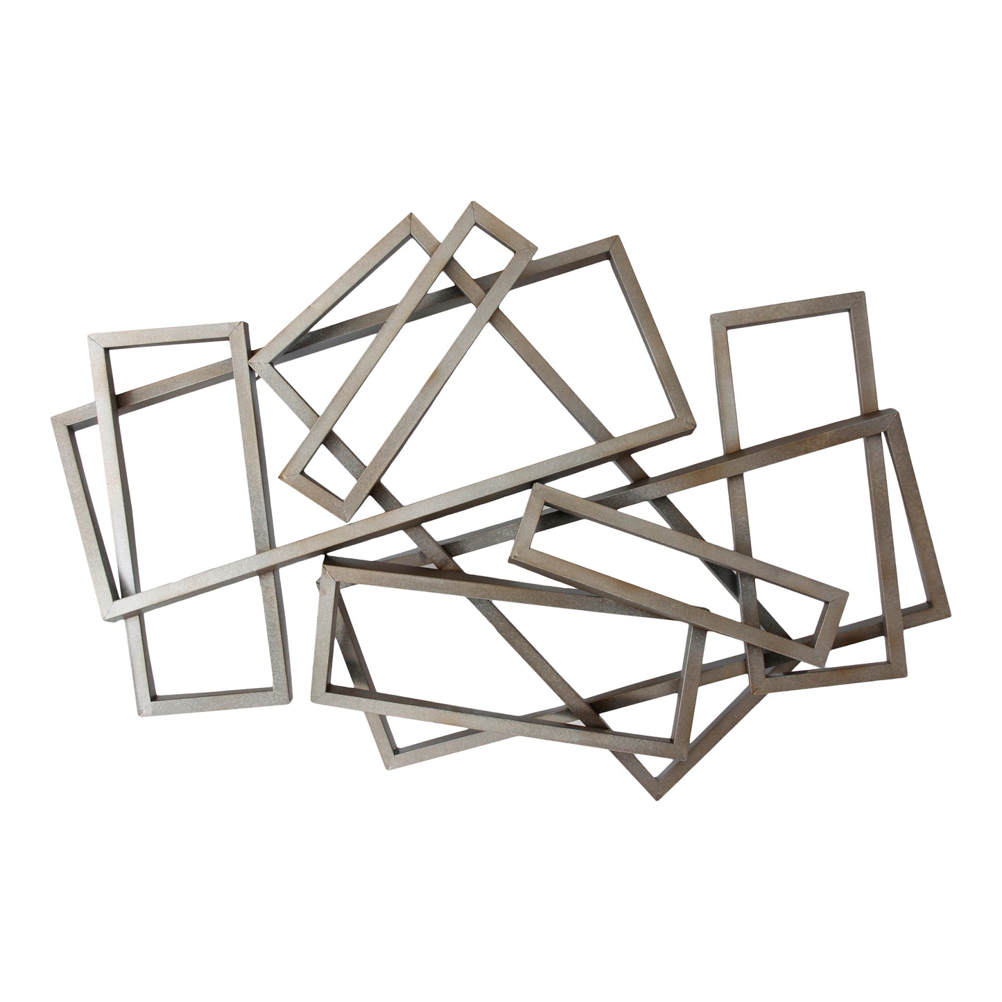 Metal Rectangles Wall DŽcor Silver