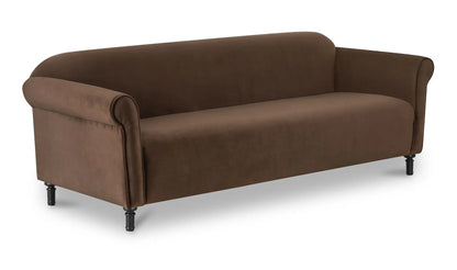 Harmony Sofa Dark Brown Faux Mohair