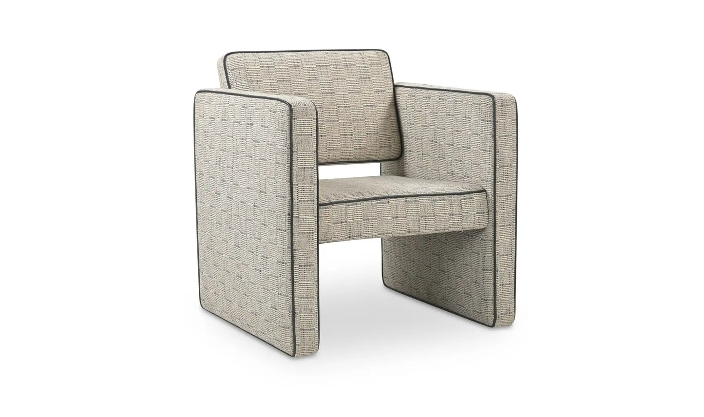 Harris Accent Chair Black And Beige Weave