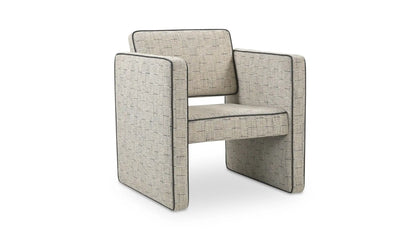Harris Accent Chair Black And Beige Weave