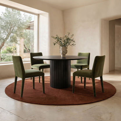 Povera Round Dining Table Black