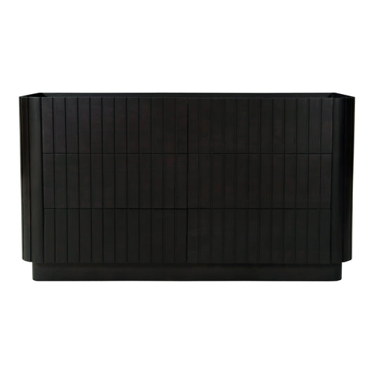 Povera 6 Drawer Dresser Black