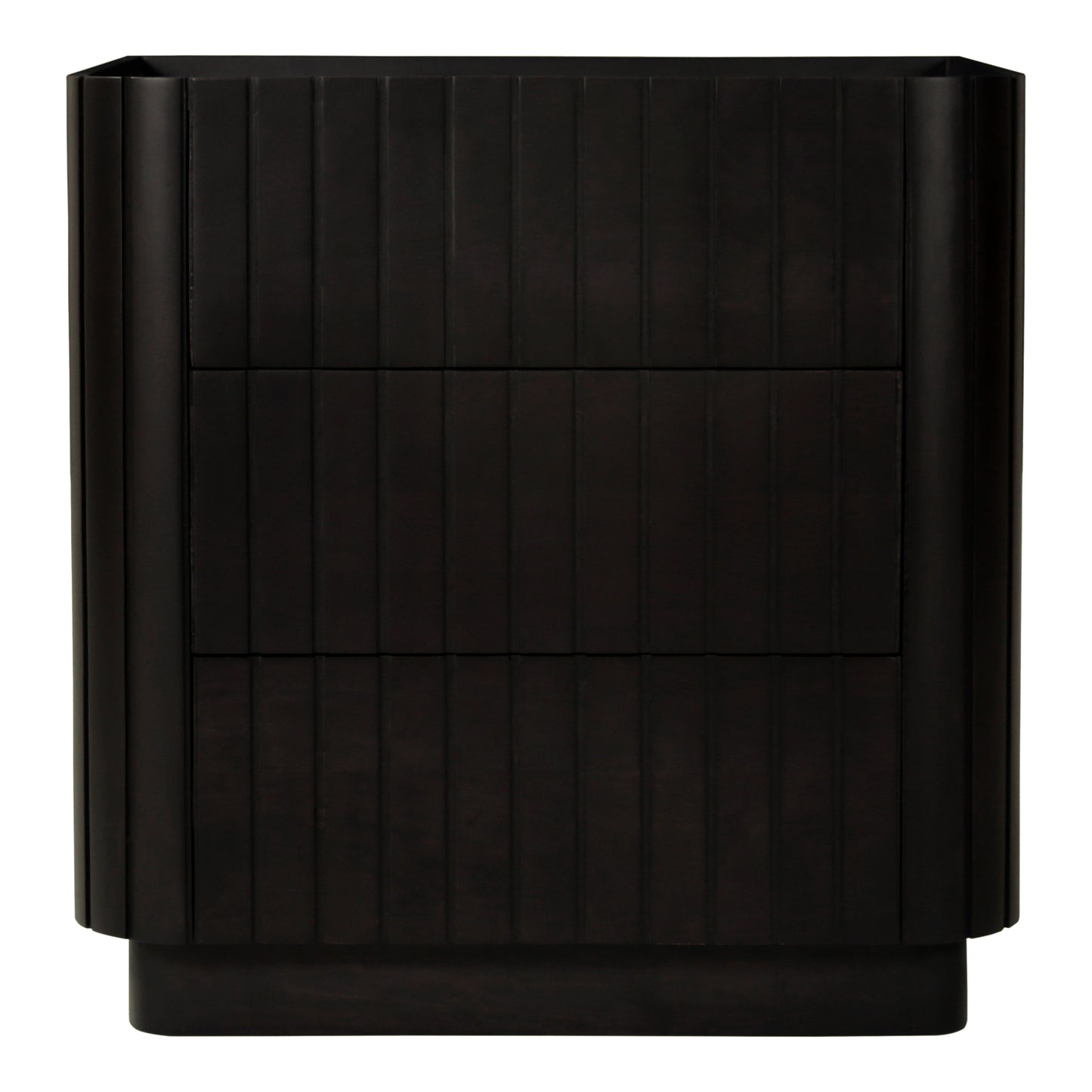 Povera 3 Drawer Nightstand Black