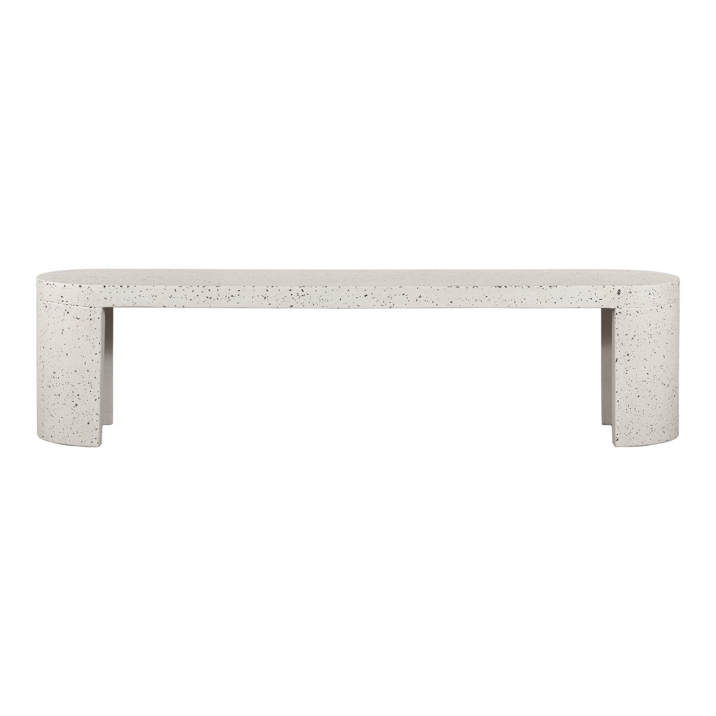 Lyon Outdoor Bench White Terrazzo