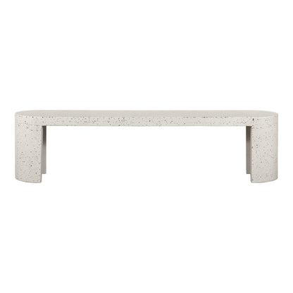 Lyon Outdoor Bench White Terrazzo