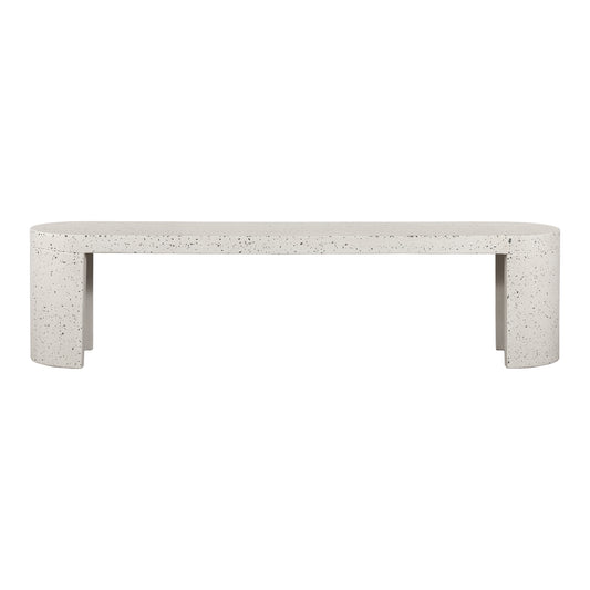 Lyon Outdoor Bench White Terrazzo