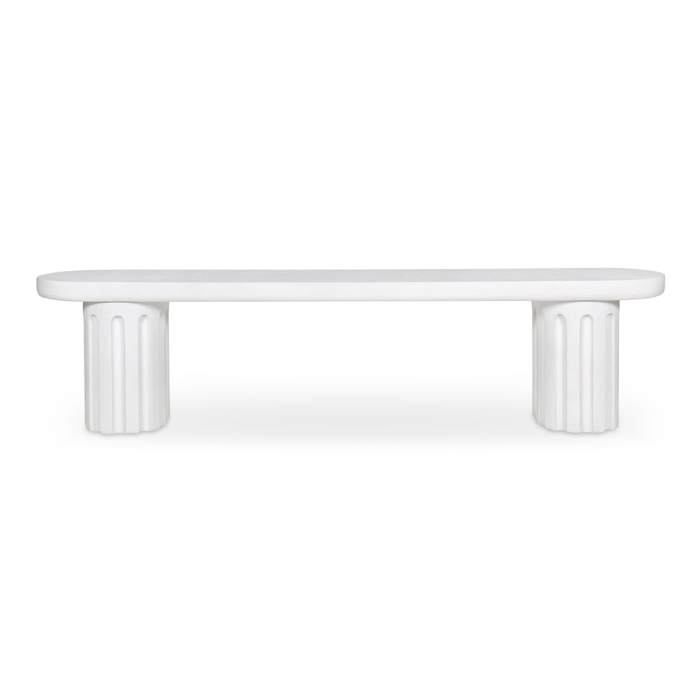 Eris Outdoor Dining Bench White