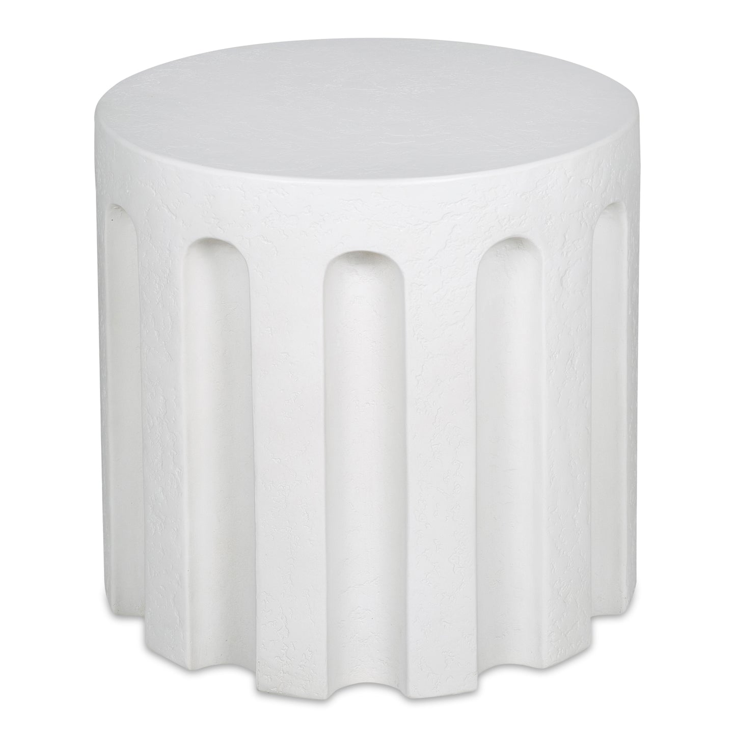 Eris Outdoor Accent Table White