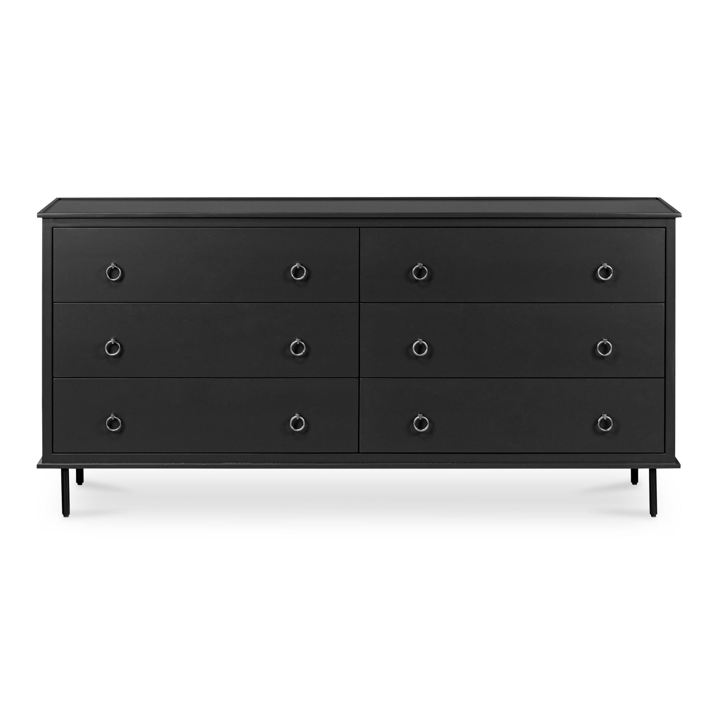 Reagan 6 Drawer Dresser Black