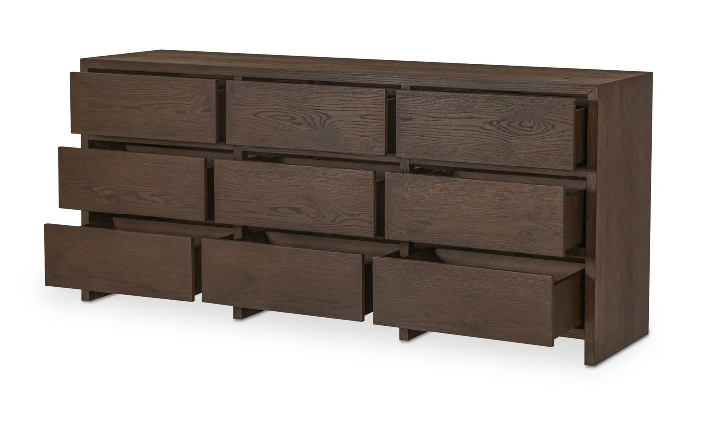 Jenson 9 Drawer Dresser Brown