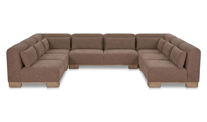 June U Shaped Modular Sectional Dark Brown