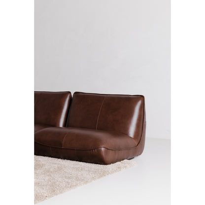 Zeppelin Leather Corner Chair Toasted Hickory