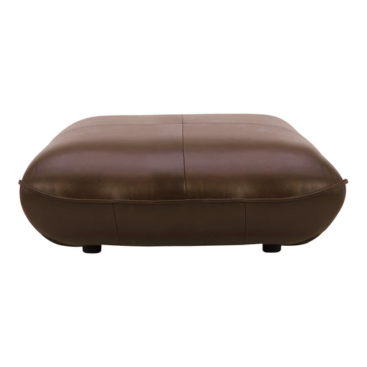 Zeppelin Leather Ottoman Toasted Hickory