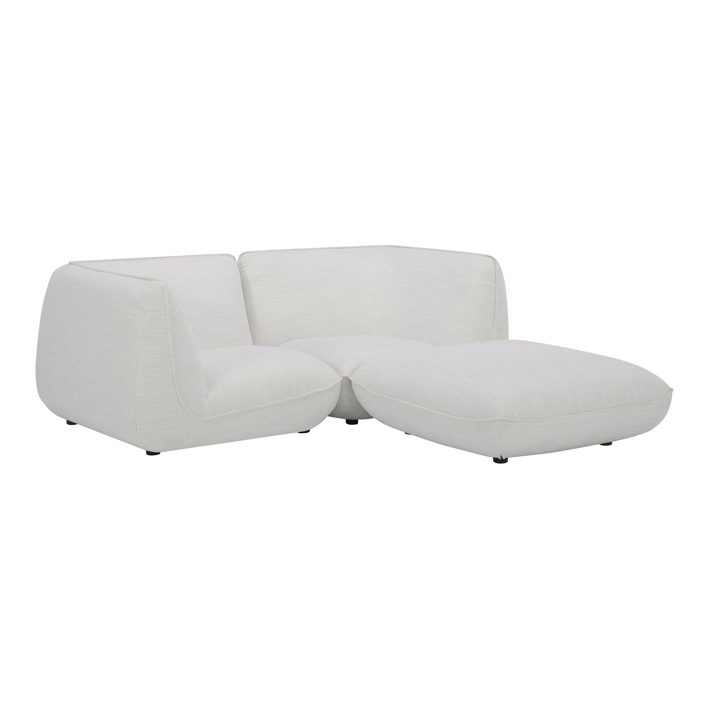 Zeppelin Nook Modular Sectional Salt Stone White