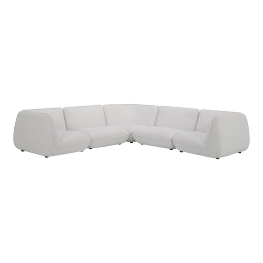 Zeppelin Classic L-Shaped Modular Sectional Salt Stone White