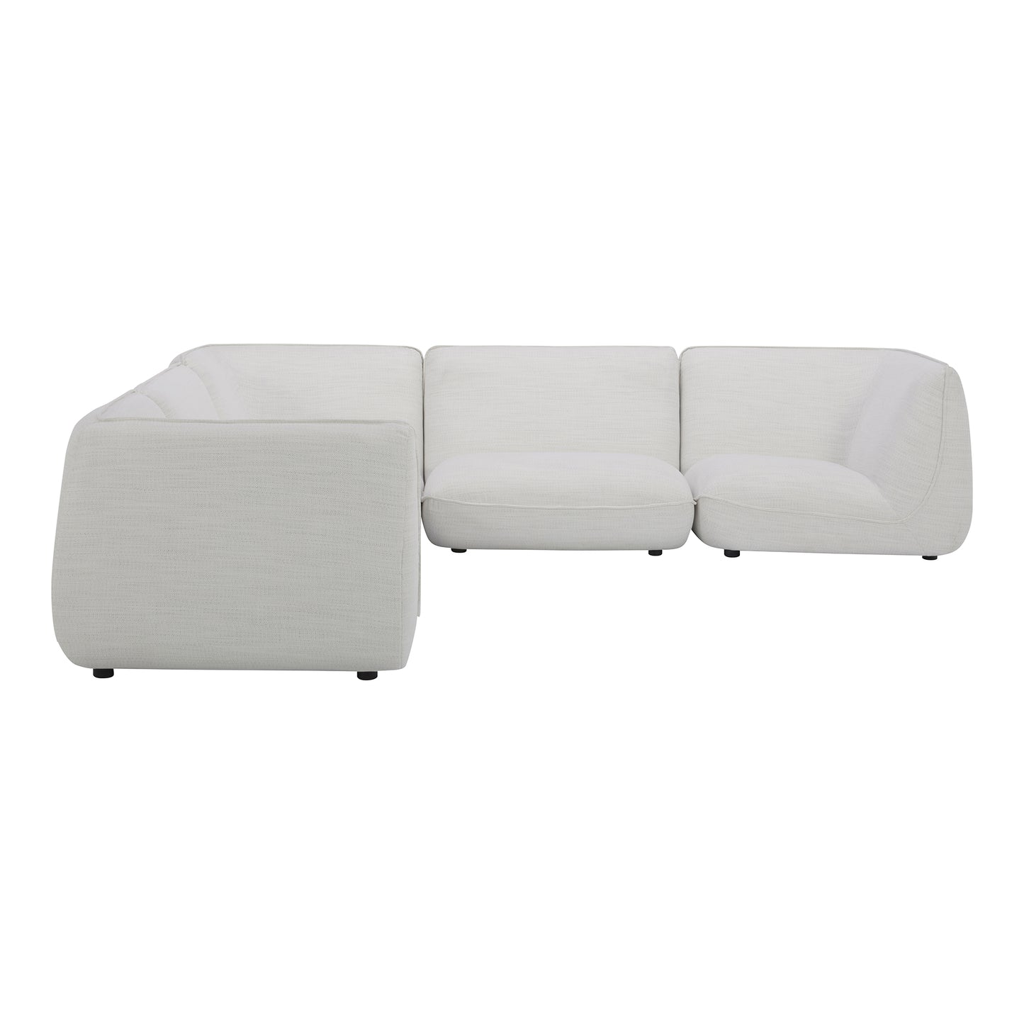 Zeppelin Classic L-Shaped Modular Sectional Salt Stone White