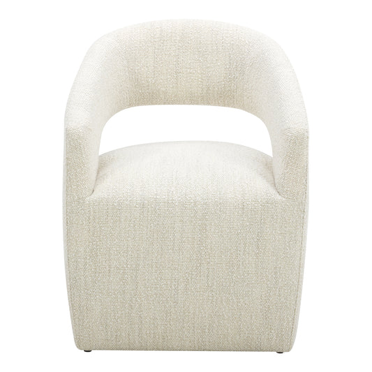 Barrow Rolling Dining Chair White Mist