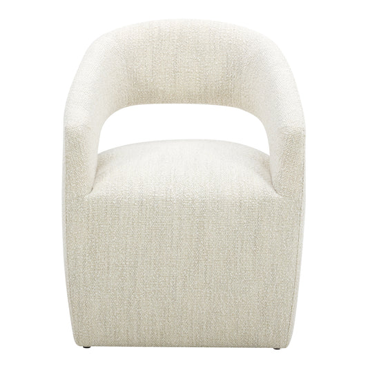 Barrow Rolling Dining Chair White Mist
