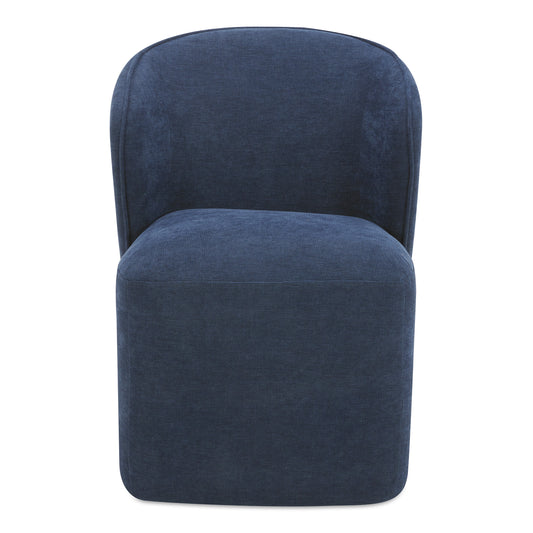 Larson Rolling Dining Chair Navy blue